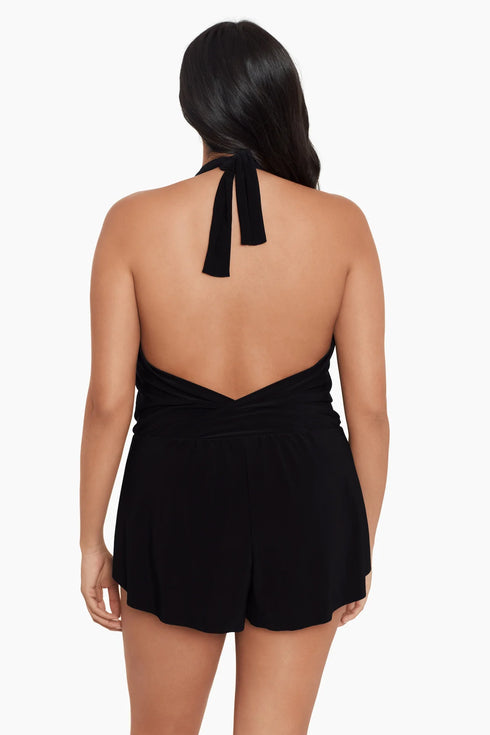 MagicSuit Solids Plus Size Bianca One Piece Romper Swimsuit